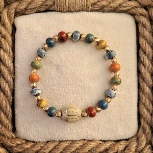Beaded Scarab Bracelet